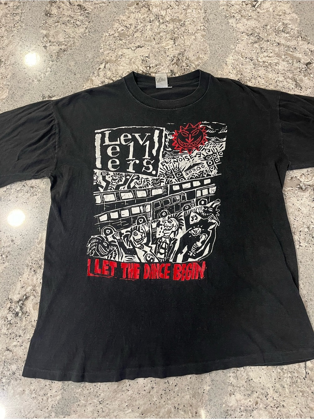 Vintage 1992 Levellers Get A Life USA Tour Band Tee